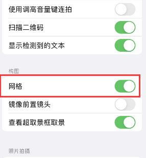 双台子苹果手机维修网点分享iPhone如何开启九宫格构图功能