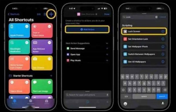双台子苹果14锁屏维修店分享iPhone14升级iOS16.4后如何创建锁屏快捷方式 